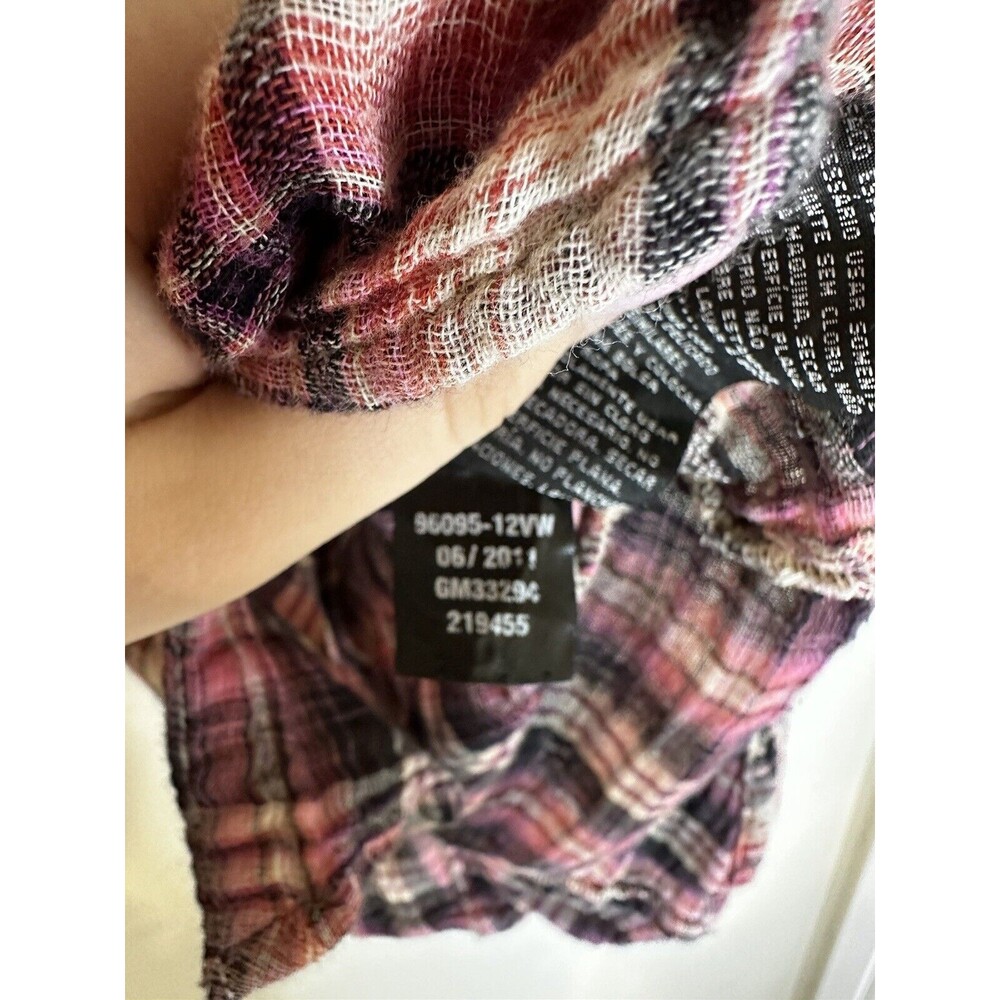 Harley Davidson Pink Plaid Button Down Shirt Size Smalll - Picture 4 of 5